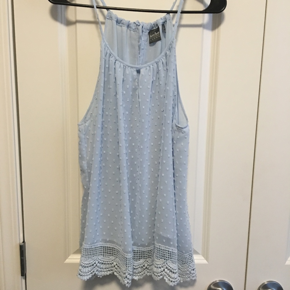 New York and Co. Womens light blue blouse